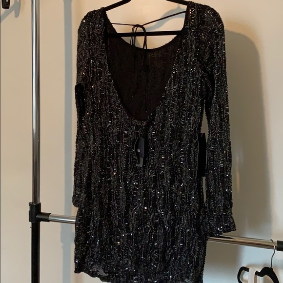 BEBE / MLV Tyler Wedding Guest Dress / Sequin - Picture 3 of 6